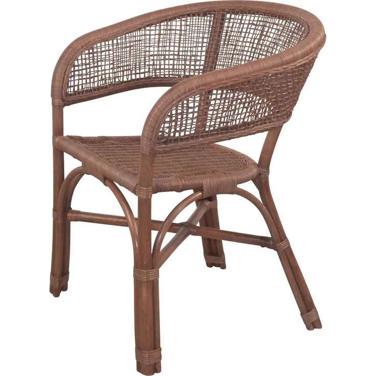 Schöner Rattansessel, Rattanstuhl handgeflochten, braun