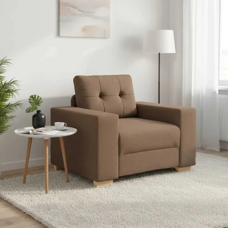 vidaXL Sofa-Sessel Braun 100x78x80 cm Stoff 4105062 – Bild 1
