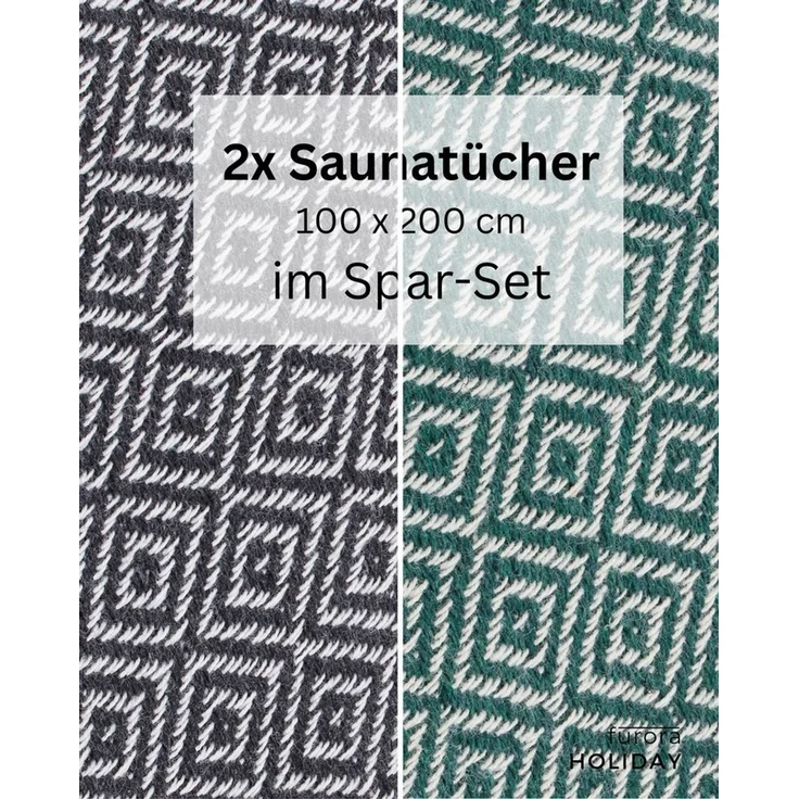 furora HOLIDAY Saunatuch Saunahandtuch Saunatuch Damen + Herren, Hamamtuch groß 100x200 XXL – Bild 2