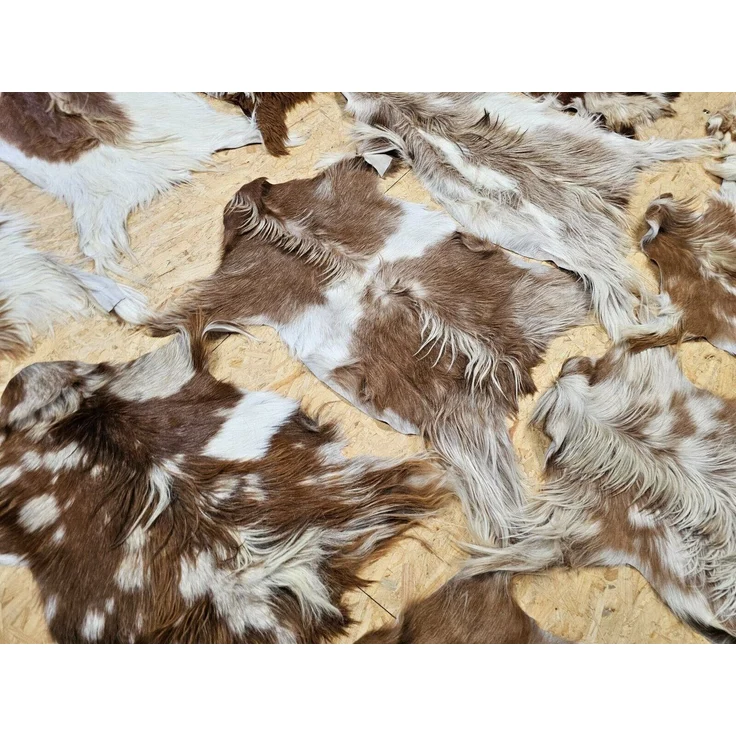 Provellus Fellteppich Ziegenfell Naturfarben Unikat Fellteppich 80-100cm, 80cm-100cm lang 2. Wahl – Bild 3