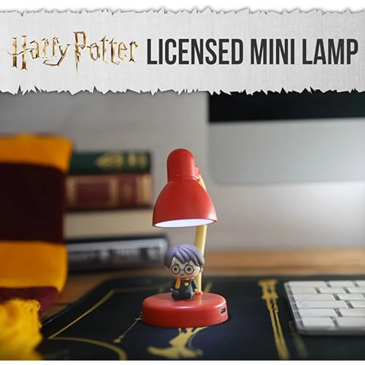 Blue Sky Studios Harry Potter Mini Lampe, USB wiederaufladbare Schreibtischlampe mit Harry Figur und einstellbarem Lampenkopf, offizielles Sammlerstück für Fans – Bild 2