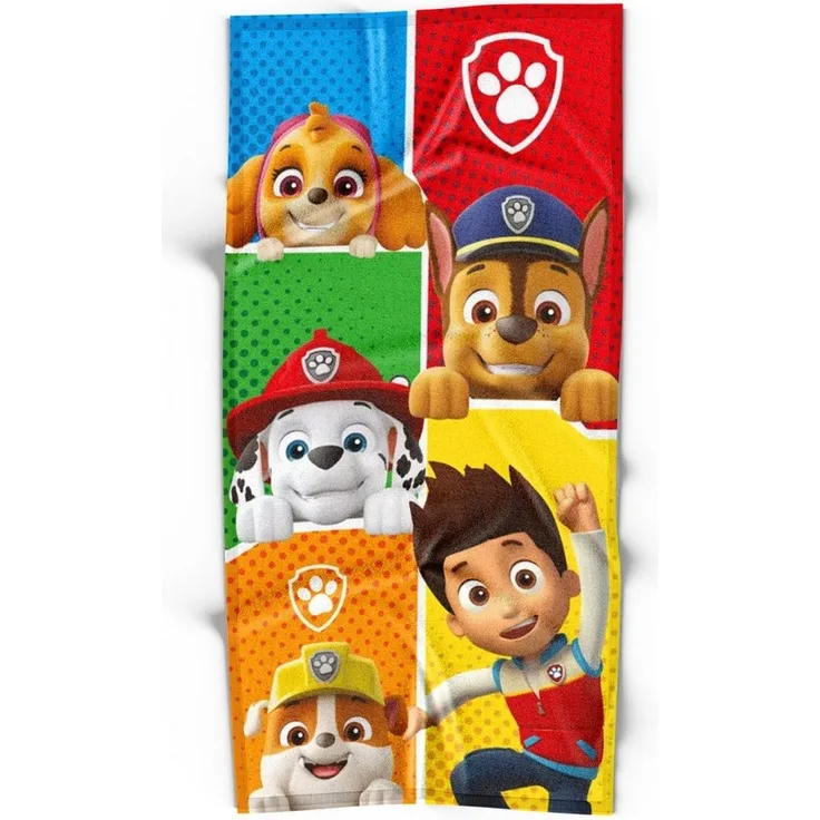 PAW PATROL Duschtuch Ryder & Friends Unisex Kinder, Frottee (1-St), Handtuch, Duschtuch, Badetuch, Strandtuch, Frotteehandtuch