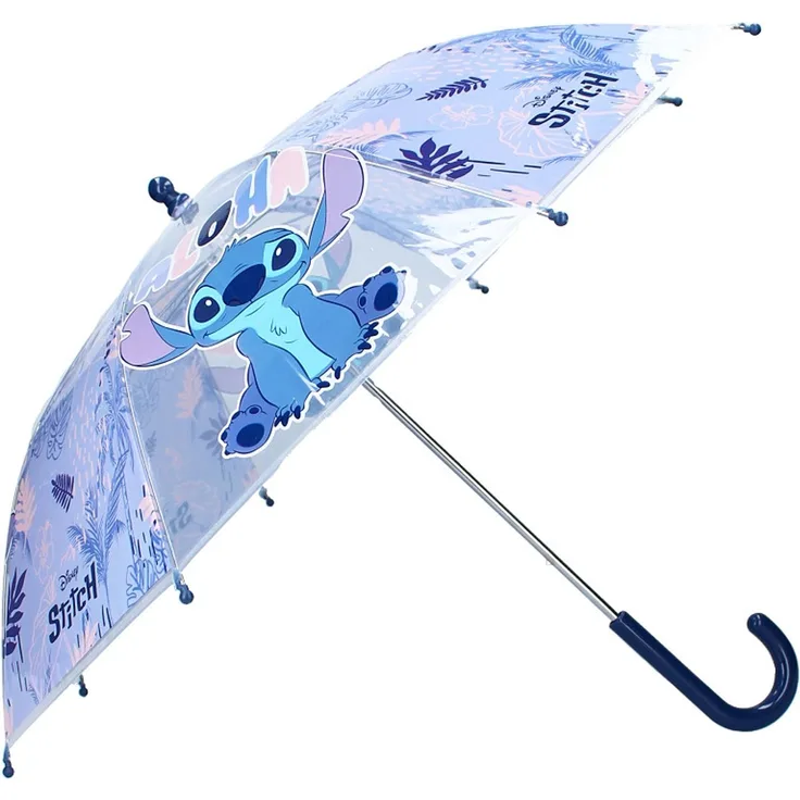 Disney Stitch Schirm Ø 71 cm – Bunter Regenschirm für Kinder mit Elsa und Anna