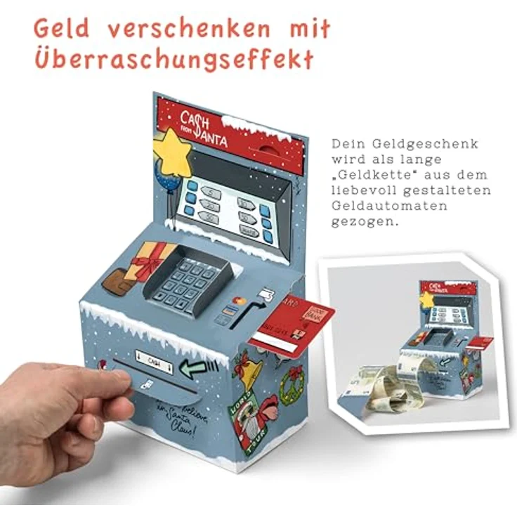 SURPRISA Geschenkbox Geld-O-Mat Geldgeschenk Verpackung – Kreatives DIY Geldautomat, für Geldgeschenke zum Geburtstag, Hochzeit & besondere Anlässe – Bild 3