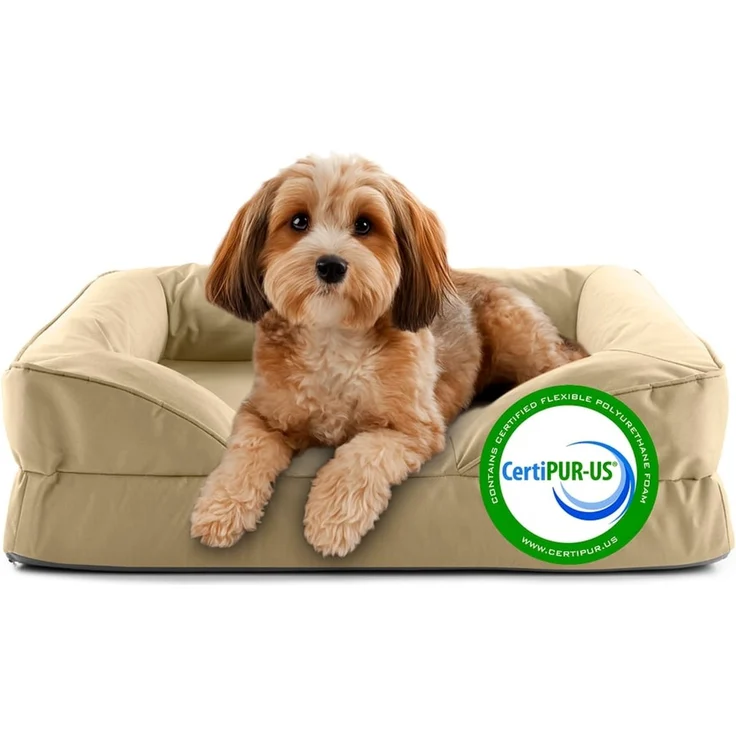Lumaland Hundebett In-& Outdoor S 70x60x18cm beige vakuumiert – Bild 1