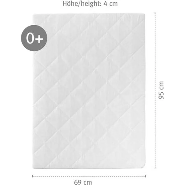 roba Laufgittermatratze - Matratze für alle Laufgitter 75 x 100 cm - Weiß gesteppt – Bild 9