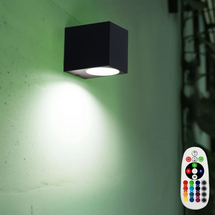 2er Set RGB LED Down Leuchten für Außenwände VT-7651 – Bild 3