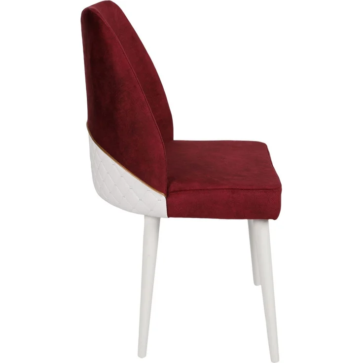 Skye Decor 'Nova 081 V2' Stuhlset (2-teilig), Weinrot / Weiß, 50 x 90 x 49 cm – Bild 5