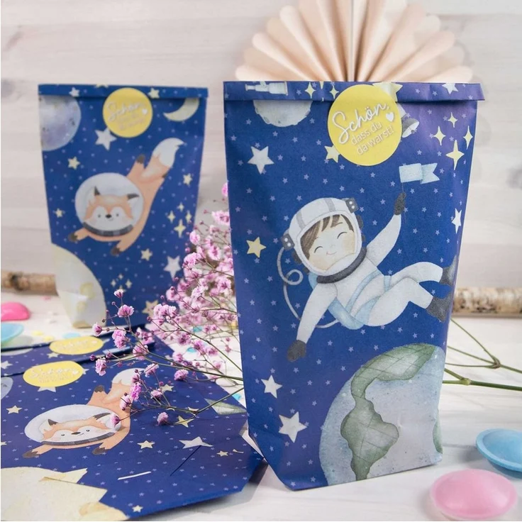 PAPIERDRACHEN Geschenkbox 12 Geschenktüten zum Geburtstag - mit Aufkleber zum Verschließen, in verschiedenen Motiven erhältlich – Bild 3