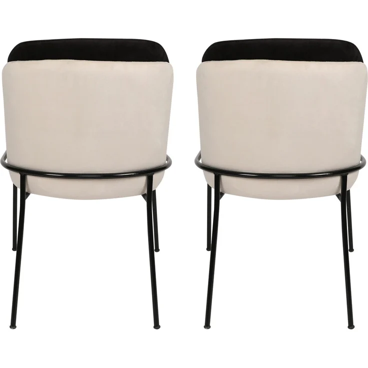 Skye Decor 'Dore 145 V2' Stuhlset (2-teilig), Schwarz / Creme, 54 x 86 x 55 cm – Bild 3