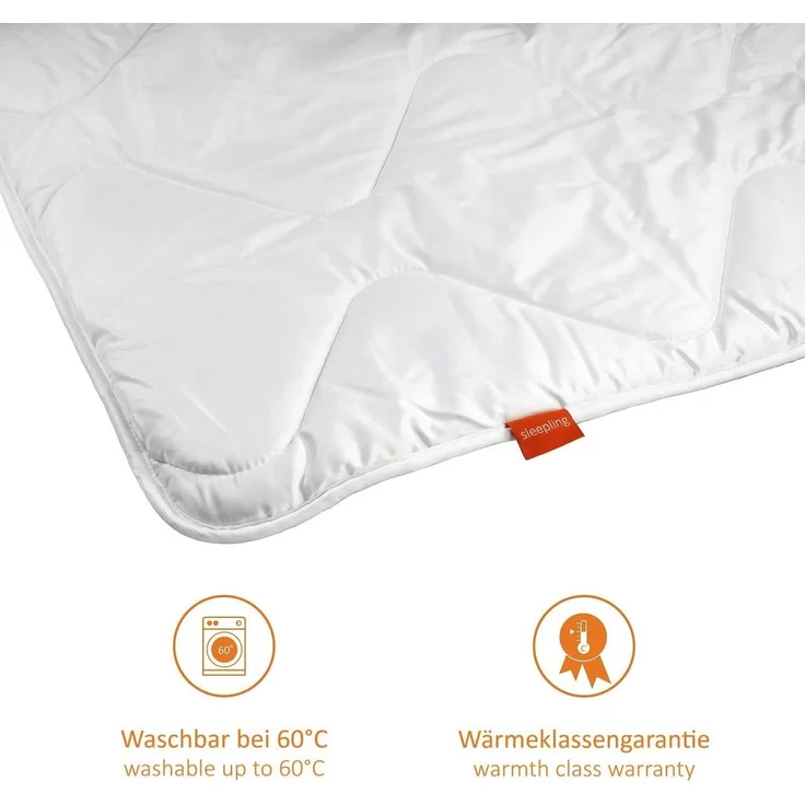 sleepling Sommerbettdecke ultra leicht, Füllung: Polyester, Bezug: 100% Mikrofaser, extraleichte Sommerdecke, Größe 140x200 cm, für warme Sommernächte – Bild 2