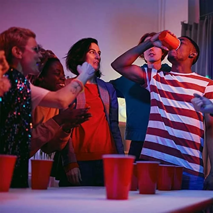 Goods+Gadgets Becher Wiederverwendbare Partybecher 50er Set – Dickwandige Beer Pong Becher, 100-tlg, Plastikbecher, Trinkbecher Getränkebecher – Bild 7