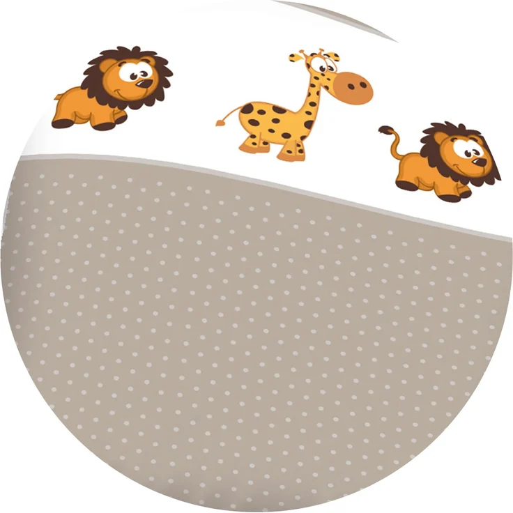 Kinder Bettwäsche 2-tlg ( 100x135cm / 40x60cm ) Bettdecken Set, 100% Baumwolle - Babybettwäsche mit Motiv Löwe & Giraffe – Bild 8