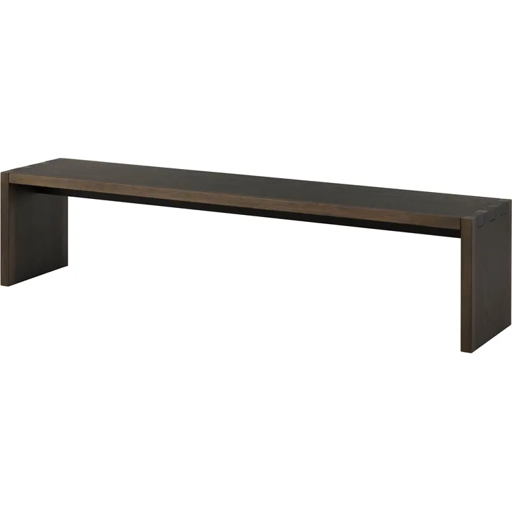Bank Eiche 193x40x45 dunkelbraun lackiert BEAMS #85