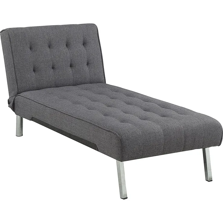 Atlantic Home Collection Liege mit Relax- und Schlaffunktion PIERRE, Chaiselongue, Stoff, Grau