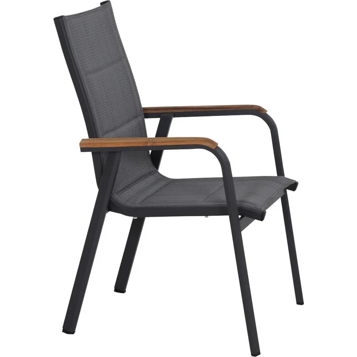 Siena Garden Tesoro Stapelsessel - Teak & Aluminiumgestell, matt anthrazit (N40078) – Bild 8