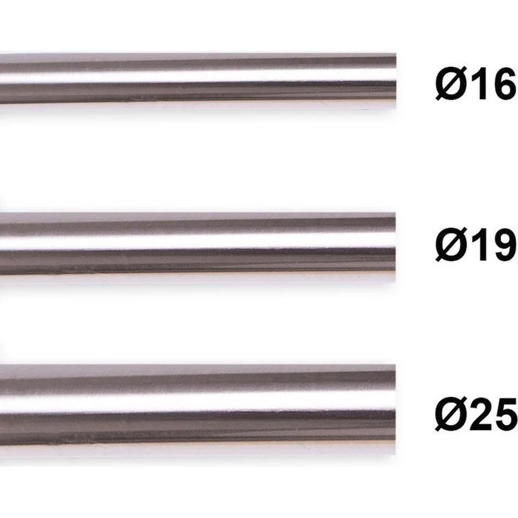 MDEKOR Gardinenstange Gardinenrohr aus Metall – Stahlrohr für Stangen Ø 16, 19 & 25 mm, Ø 19 mm Edelstahl, Länge 120 cm – Bild 2