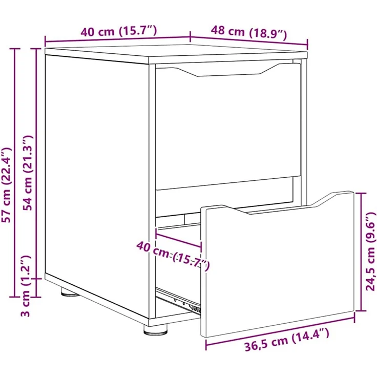 vidaXL Aufbewahrungsschrank 40 x 48 x 57 cm Holzwerkstoff Altholz 888845 – Bild 12