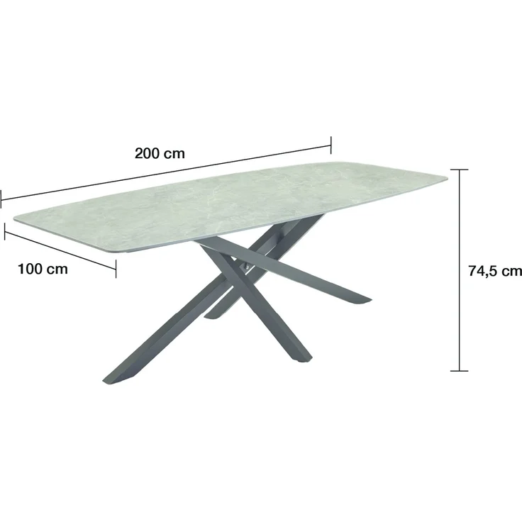 LC Garden 'Como' Gartentisch, Sintered Taupe, 75 x 100 x 220 cm – Bild 4