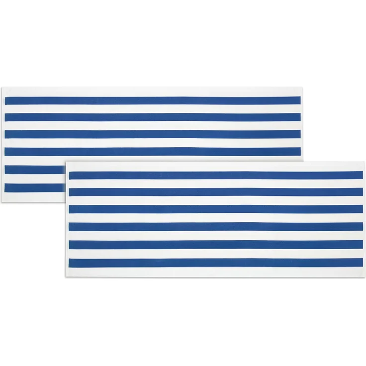 ZOLLNER Saunatuch, Zwirnfrottier (2-St), 70x180 cm, 100% Baumwolle, vom Hotelwäschespezialisten, Blau – Bild 1