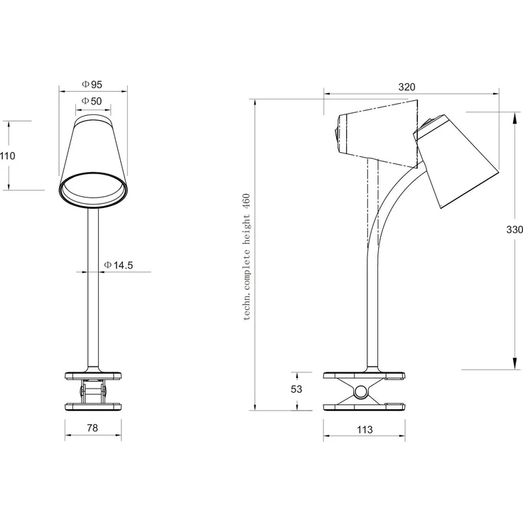 TRIO Klemmleuchte LED R25831101 – Bild 2