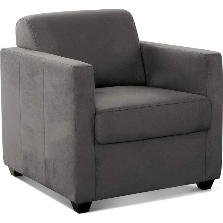 Cavadore Sessel Camerus mit Federkern / Polstersessel im trendigem Design / 78 x 80 x 83 / Mikrofaser: steel