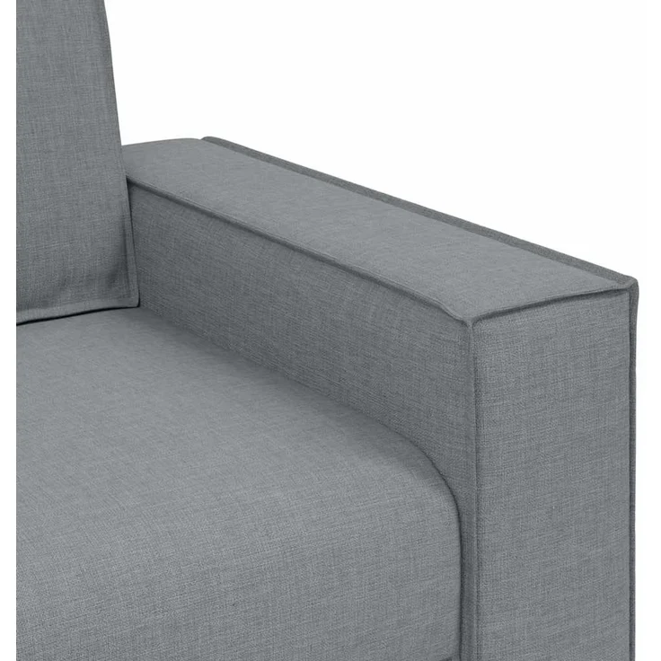 vidaXL 3-Sitzer-Sofa Hellgrau 220x78x84 cm Stoff 4104990 – Bild 6