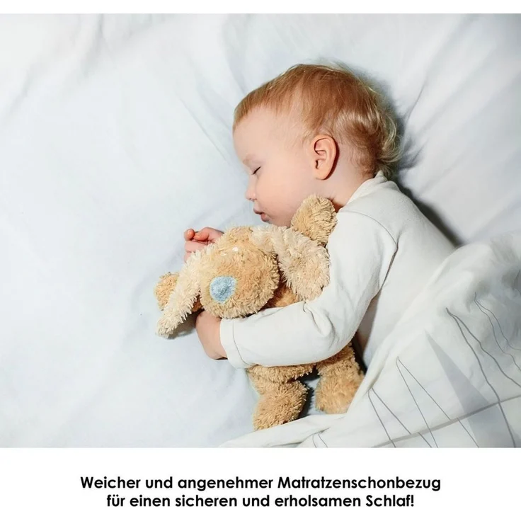 Matratzenauflage Auflage, Allergiker geeignet (Hausstauballergiker) SETEX, Molton-Köper, in 90x200 cm, Feuchtigkeitsabsorbierend – Bild 3