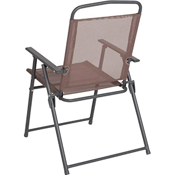 Flash Furniture Nantucket Garten-Set, 6-teilig, Braun, mit Tisch, Sonnenschirm und 4 Klappstühlen – Bild 12