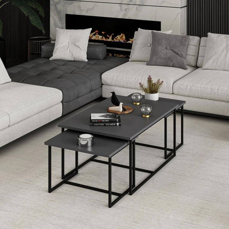 Skye Decor 'Levada - 9305' Couchtisch, Anthrazit, 90,45 x 37,42 x 60,52 cm – Bild 2