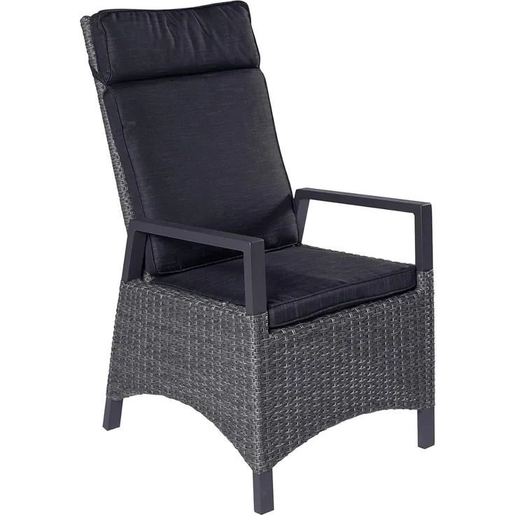 LC Garden 'Keramo' Dining-Positionsstuhl, verstellbar, Polyrattan grau