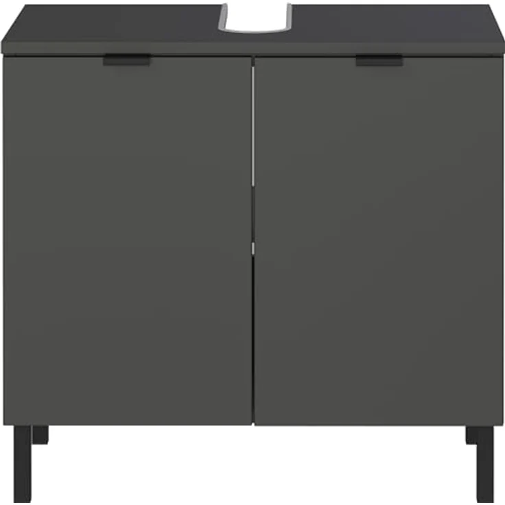Germania 3-TLG. Bad-Set 9920-547 GW-Arcena, in Graphit, mit Metallfüßen, 109 x 200 x 34 cm (BxHxT) – Bild 6