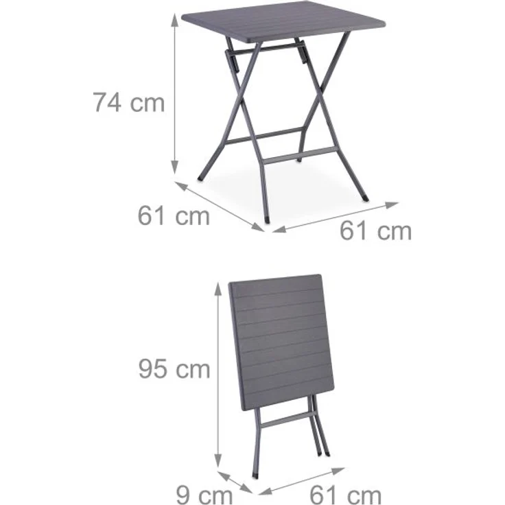 Balkonmöbel Set 3-teilig in Holzoptik 10049589_111 – Bild 4