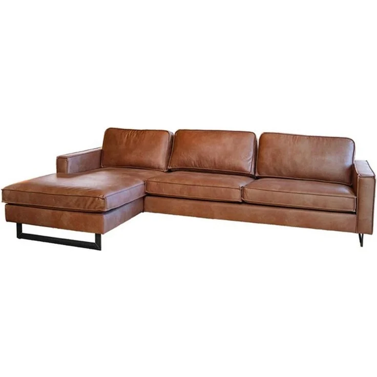 KAWOLA Ecksofa VILNIUS, Couch L-Form mit Longchair rechts oder links Lederfaserstoff – Bild 4