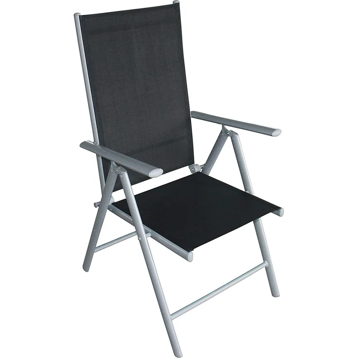 Garnitur RAVENNA 9-teilig, Aluminium + Kunstgewebe schwarz – Bild 2