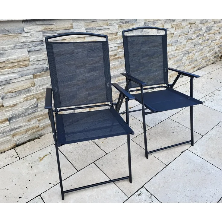BruKa Gartenstuhl PALMA 2 Stück Stühle Klappstuhl Stuhl Hochlehner klappbar Gartenstuhl (2 St)