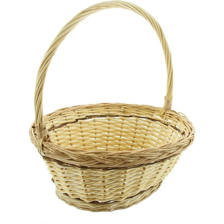 Bügelkorb Zopfrand, groß Korb Erntekorb Einkaufskorb Tragekorb Korb Pilzkorb – Bild 2