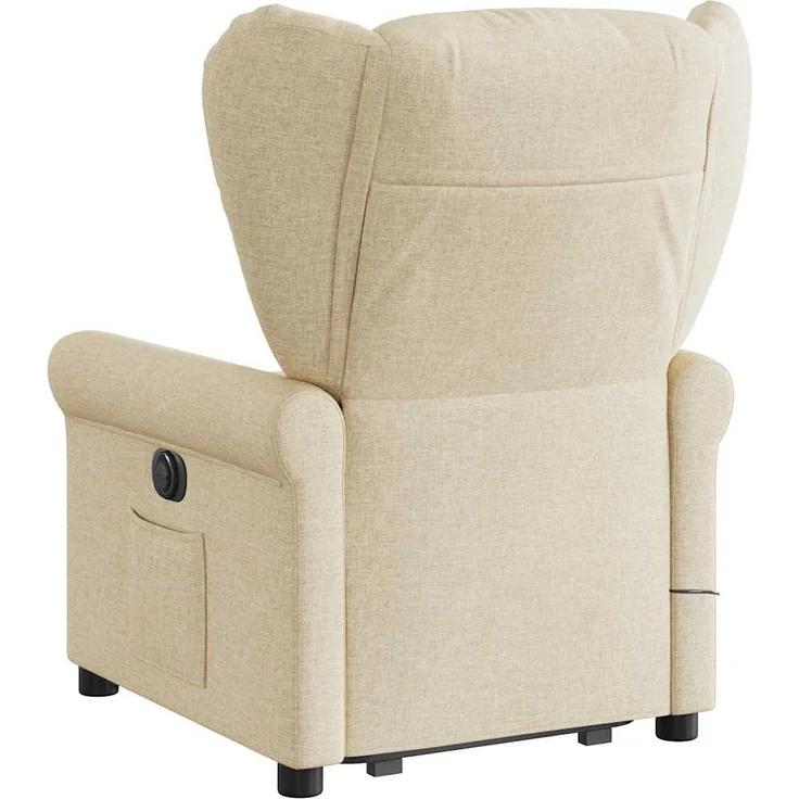 vidaXL Massagesessel mit Aufstehhilfe Creme Stoff 3303392 – Bild 5