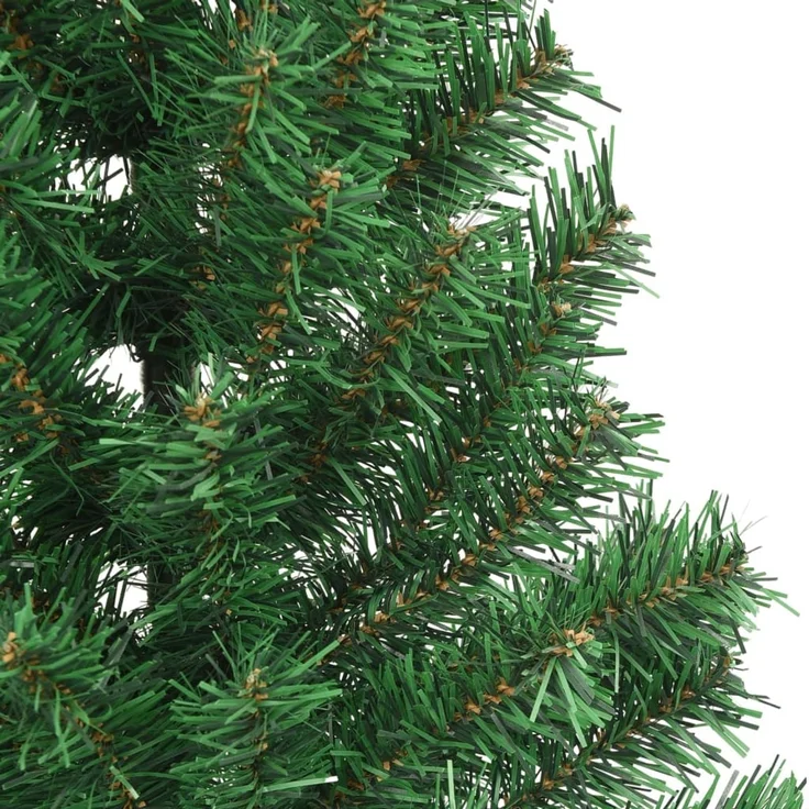 vidaXL Künstlicher Halb-Weihnachtsbaum mit Ständer Grün 180 cm PVC 321032 – Bild 6