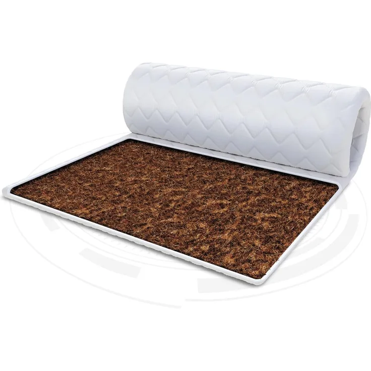 Topper 80 x 200 cm Matratzenauflage mit KOKOS Matratzenschoner Kokosfaser H4