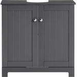 SoBuy BZR18-II-DG Waschbeckenunterschrank, MDF, Lackiert, Dunkelgrau, 58 x 60 x 29 cm