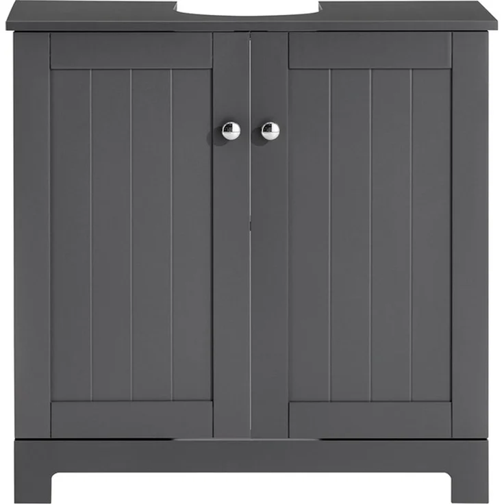 SoBuy BZR18-II-DG Waschbeckenunterschrank, MDF, Lackiert, Dunkelgrau, 58 x 60 x 29 cm – Bild 1