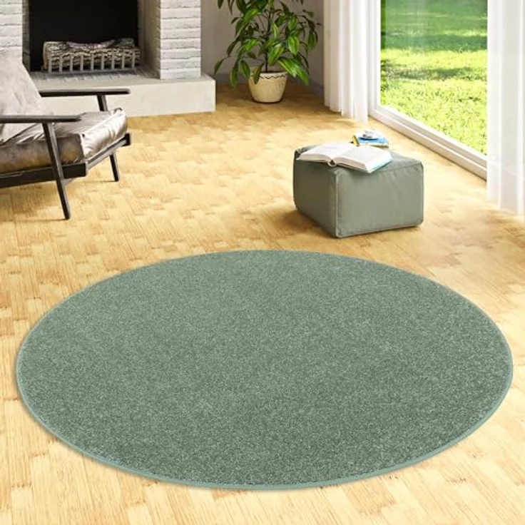 Snapstyle Hochflor-Teppich Hochflor Velours Teppich Cottage Rund, Rund, Höhe: 22 mm – Bild 2