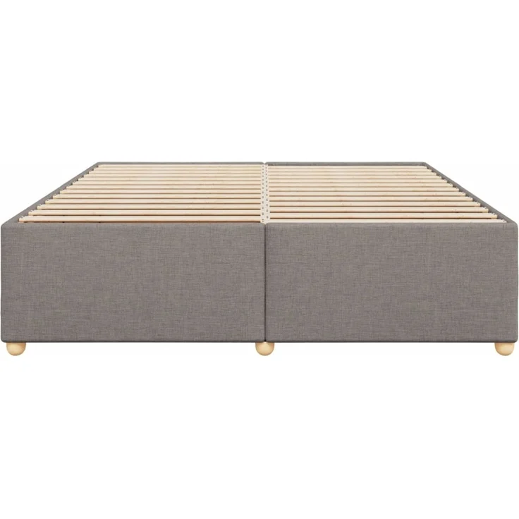 vidaXL Bettgestell ohne Matratze Taupe 180x200 cm Stoff 3284754 – Bild 4
