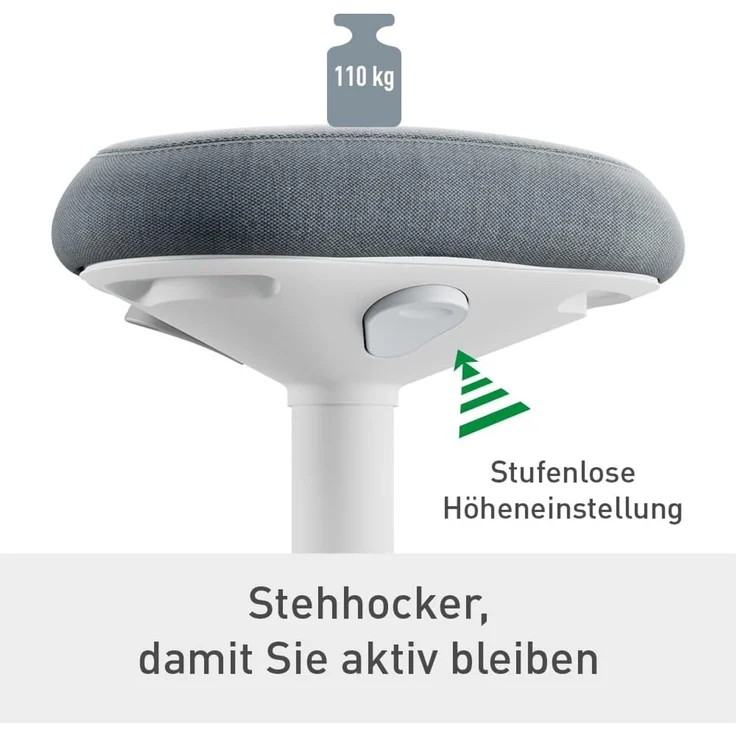 Leitz Stehhocker Ergo Active 65450085 hellgrau – Bild 5
