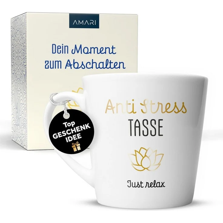 Amari ® Anti-Stress Tasse – Geschenk für die Beste Freundin – Lustiger Kaffeebecher & Teetasse – Dankeschön Freundin Geschenkidee – Bild 5
