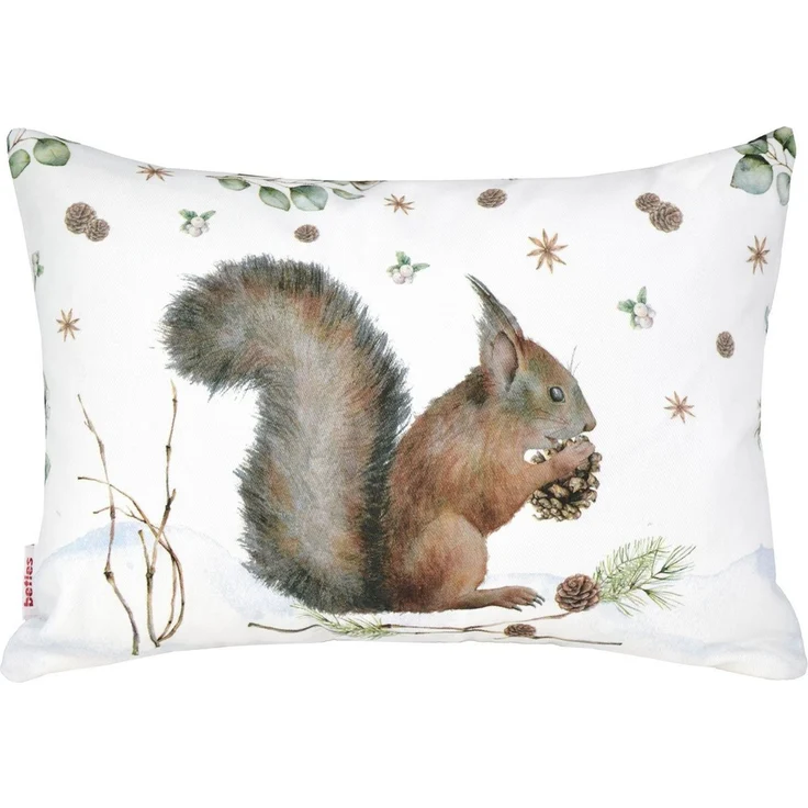 beties Kissenbezug Magie des Winters Moggl, (1 Stück), Winterliches Design mit Eichhörnchen – Bild 5