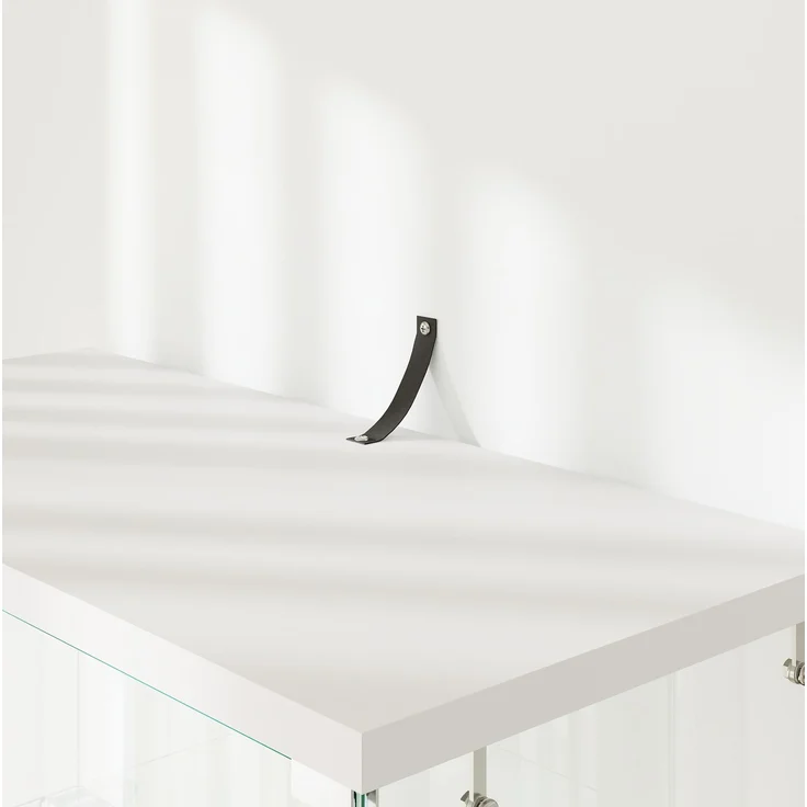 Glasvitrine 42,5x36,5x167 cm in Weiß mit Schubladen und LED-Beleuchtung – Bild 9