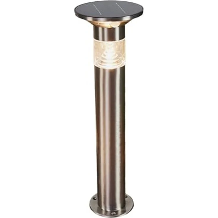 Lindby Außen-Stehlampe Jalisa, LED, Edelstahl Alu warmweiß IP44mit Bewegungsmelder, 1 x 2,7 W LED, warmweiß – Bild 1