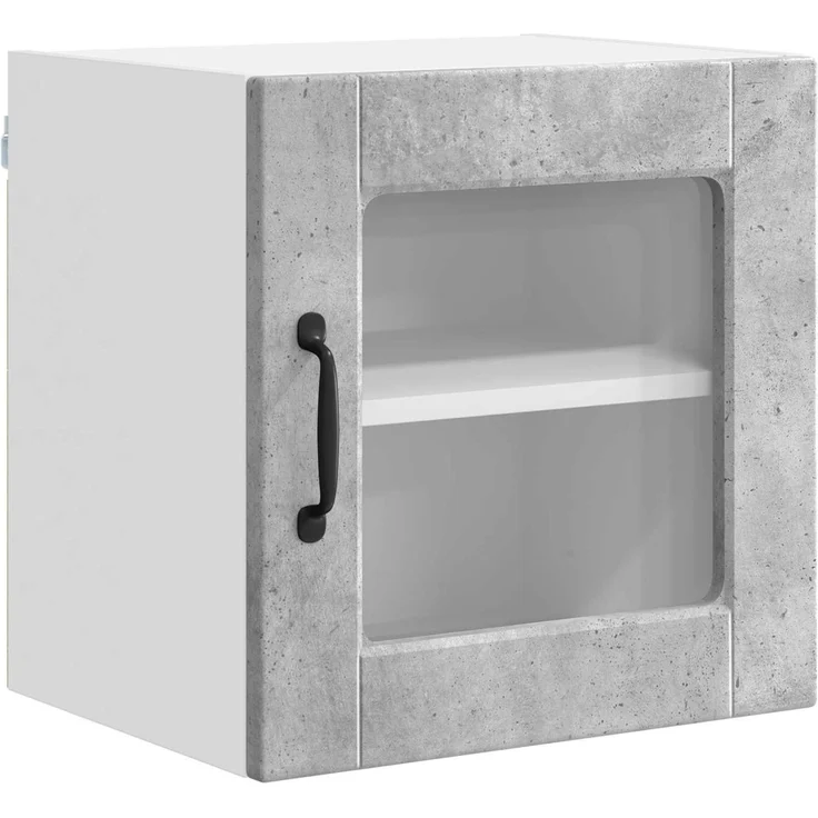 vidaXL Wandglas-Schrank PORTO 2 stk. Betongrau 40 x 31 x 40 cm 885192 – Bild 5
